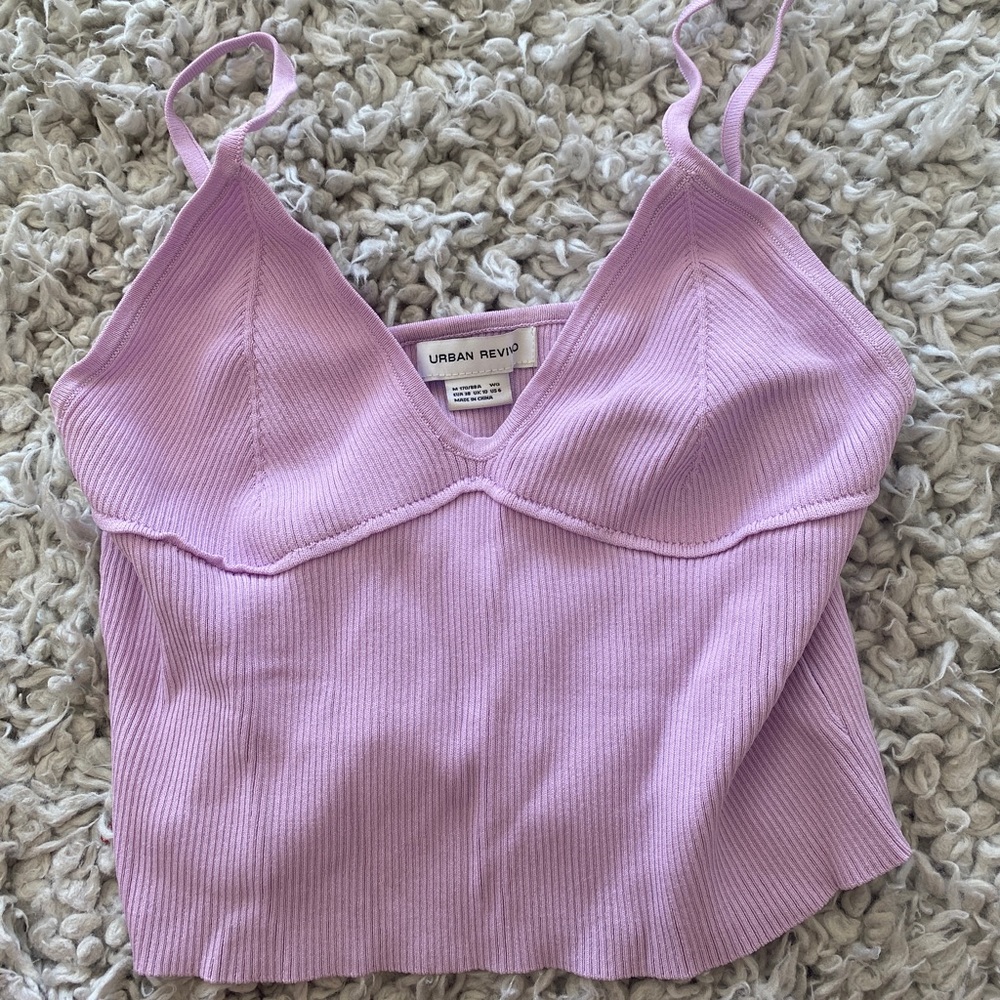 Knit Lilac Urban Revivo Crop Top